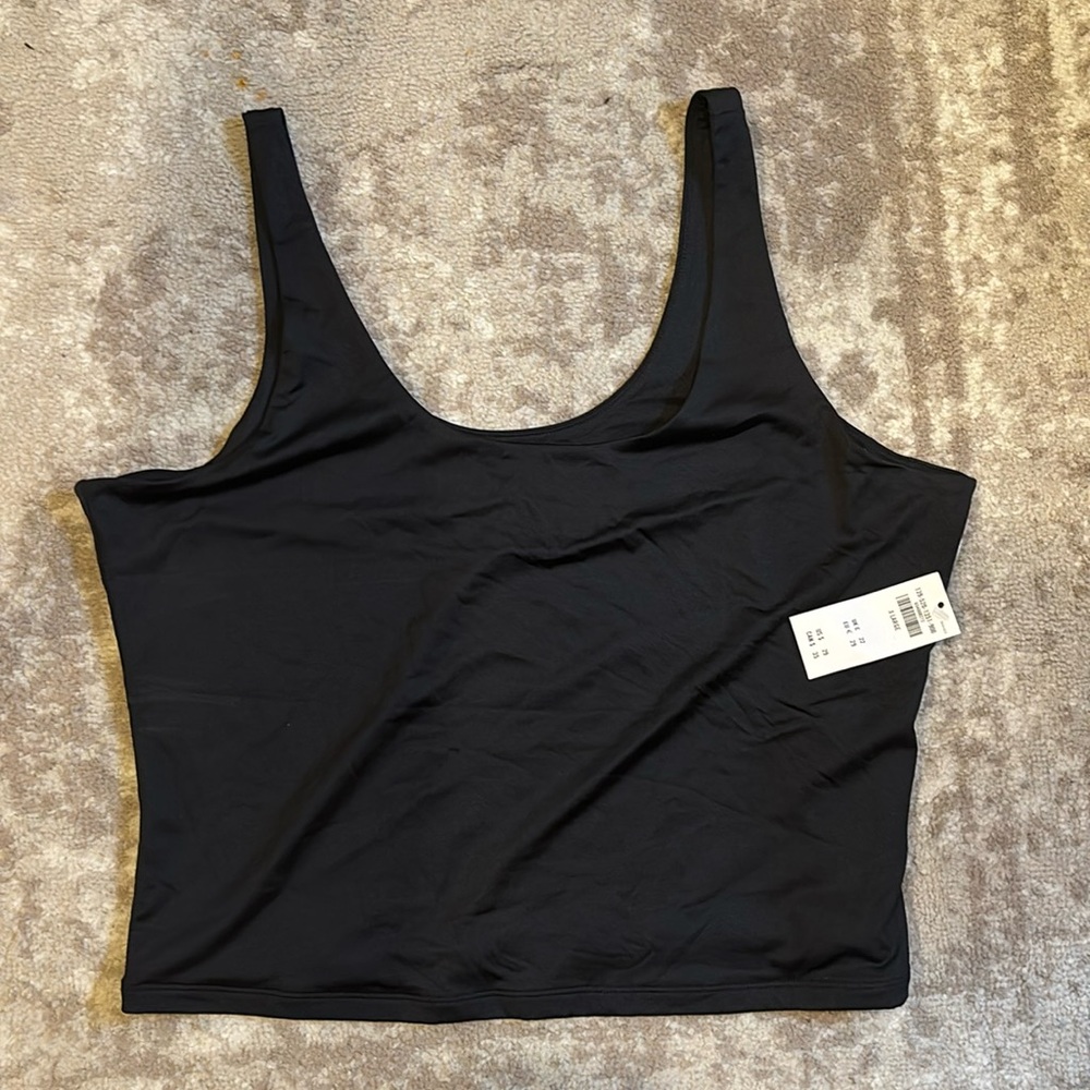 Black soft tank top